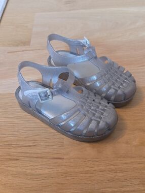 Mini Melissa Toddler Girl Sandals Size 9 Silver